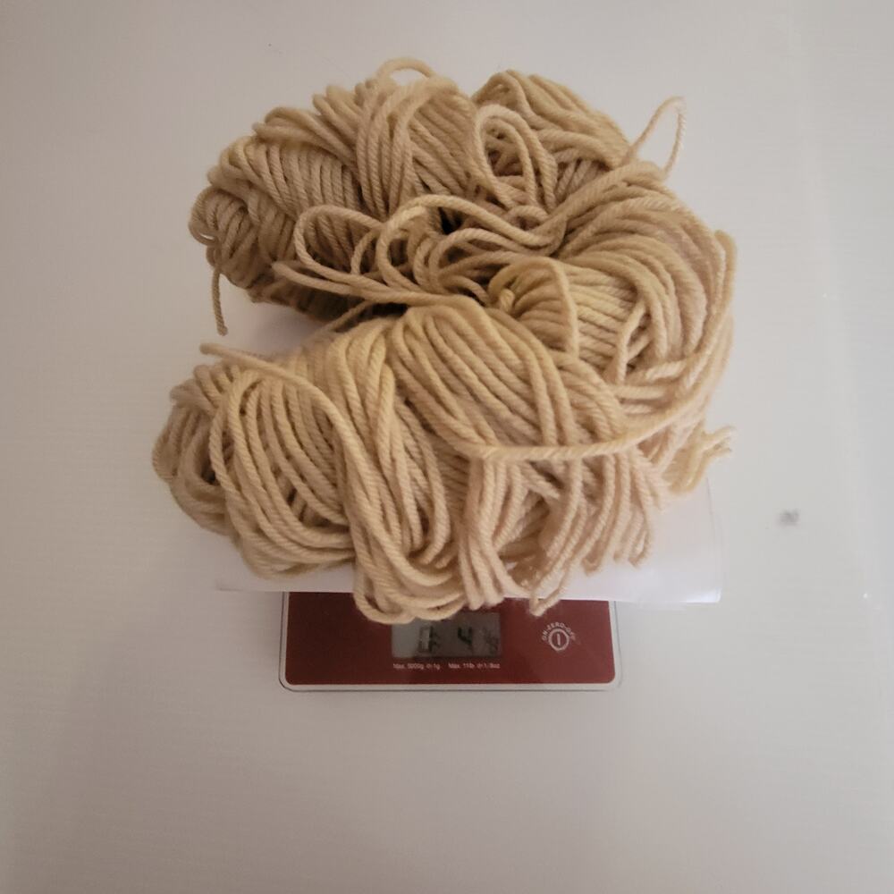 Vintage Bulky / Chunky Unwind Yarn Hank Natural Beige Tan 4.1 oz